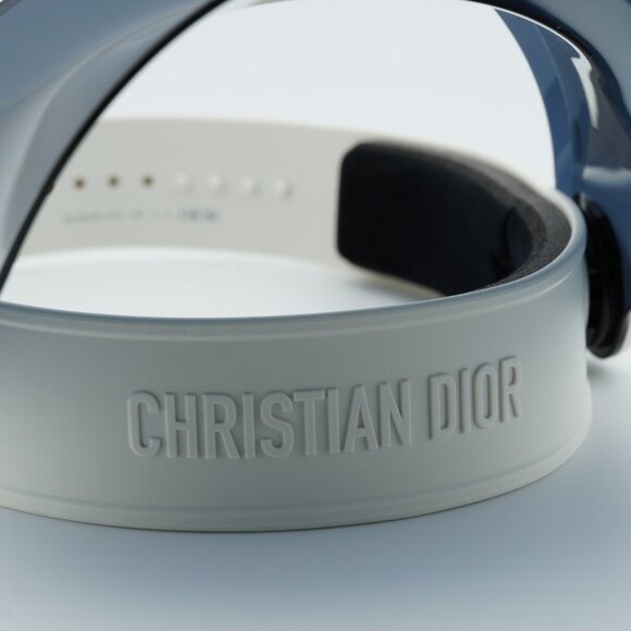 Dior DIORPACIFIC V1U 96B0 Sunglasses White Geometric Frame, Blue Lenses - Picture 8 of 12